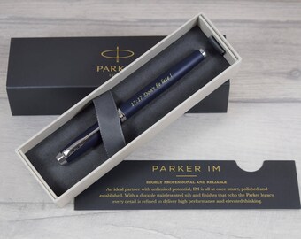 Bolígrafo Parker IM Monocromo Con Grabado - Tinta Azul, Caja De Regalo, Color Burdeos, Personalizable