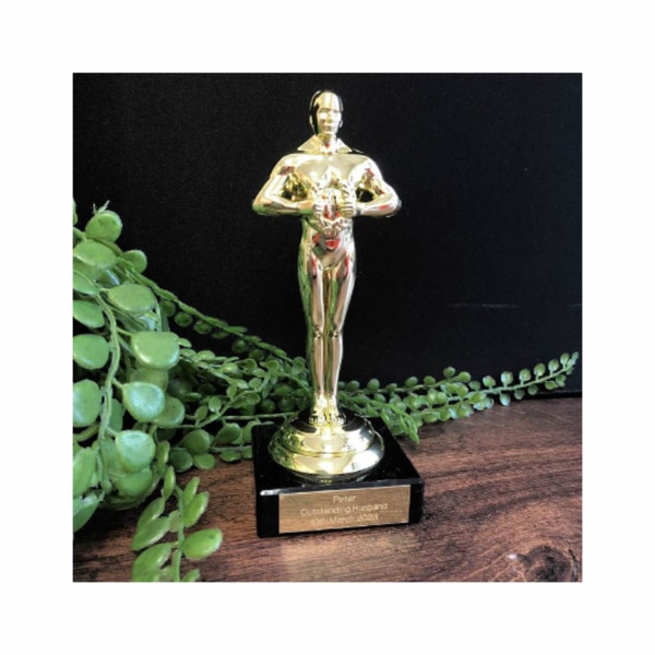 Personalised Engraved Achievement Gold Figure Award Trophy FREE ENGRAVING Office Christmas Party Secret Santa Award Trophies Corporate Award