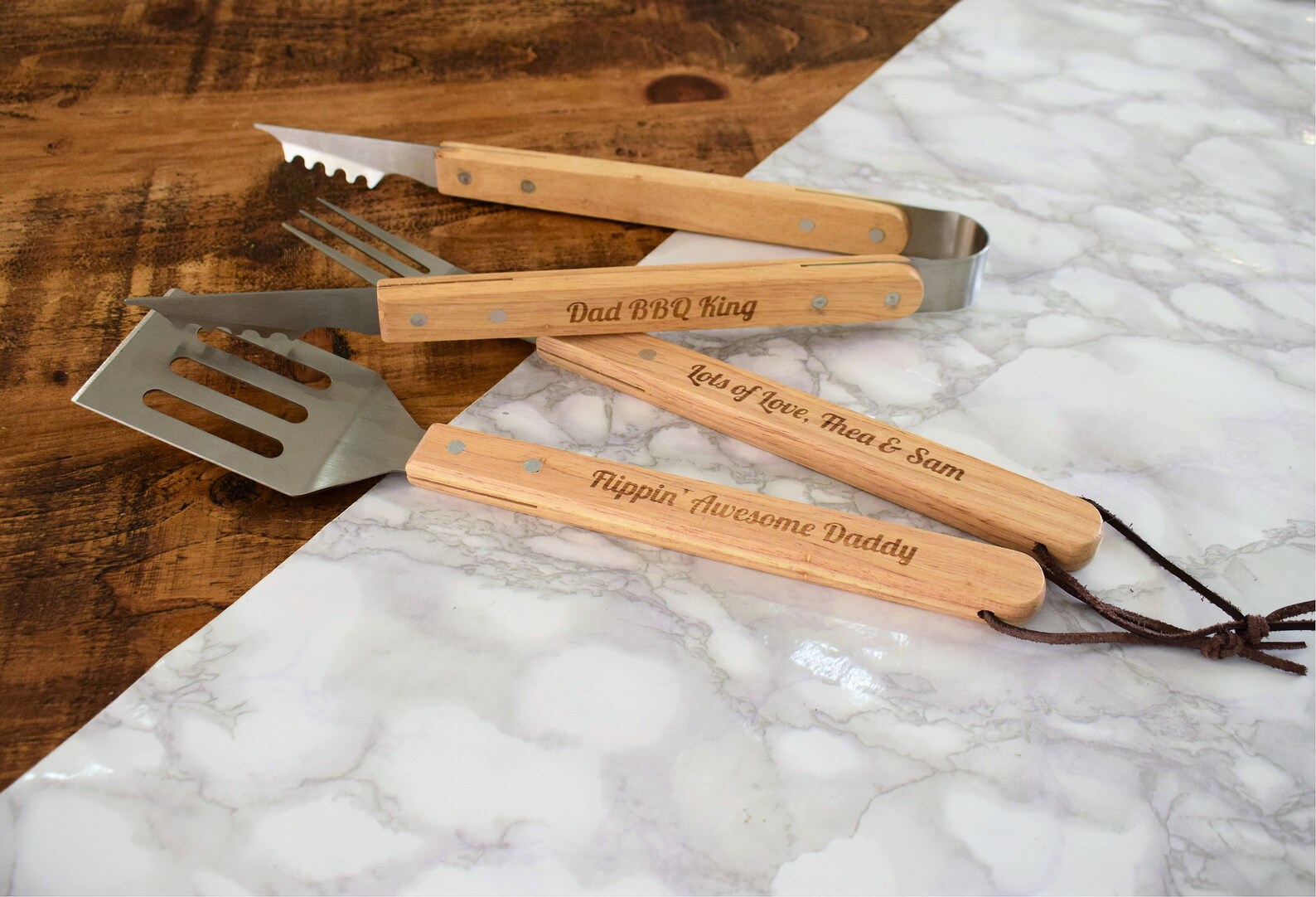 Personalised Engraved BBQ Tool Set Engraved BBQ Spatula Fork Etsy UK