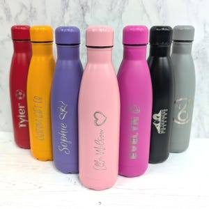 Gourde personnalisée GRAVÉE - Gourde de sport, Gourde réutilisable, Gourde isotherme, Gourde de sport - 500 ml