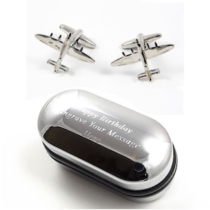 Gemelos del bombardero Lancaster – Gemelos de avión, caja de regalo grabada