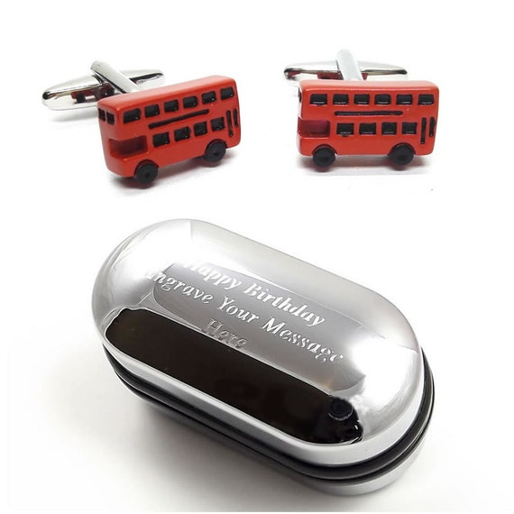 London Red Bus Cufflinks By Onyx-Art LONDON