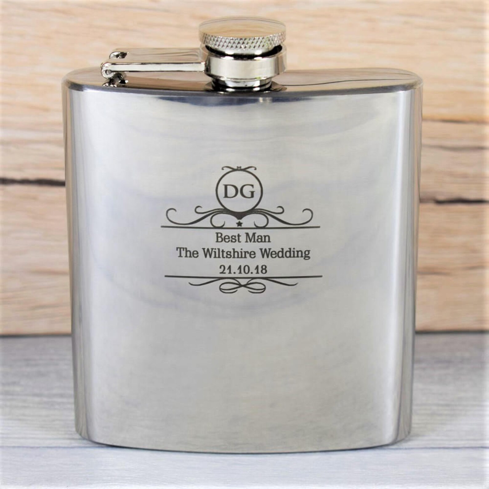 Hf505 Father Of The Bride Personalised Engraved Wedding Hip Flask - Foto 4