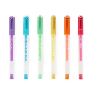 Legami Frühling liegt in der Luft Pastellfarbe Mini Gelstifte 6er Set, Duftstift, Pastellblumenstift, Fruchtig duftender Gelstift, hübsches Briefpapier