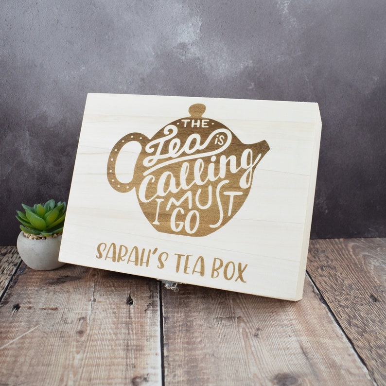 Personalised Tea Storage Box - Perfect Custom Gift for Tea Lovers ...