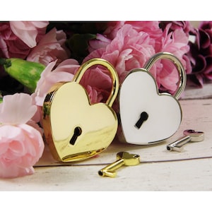 Personalised, Engraved Love Heart Padlock Love Locks, Couples Gifts, Wedding Locks, Valentines Day Gifts, Christmas Stocking Fillers image 2