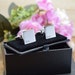 Silver Personalised Engraved Initial SQUARE Cufflinks - Wedding or Birthday Gift - Personalised Engraved Gift Box Available 