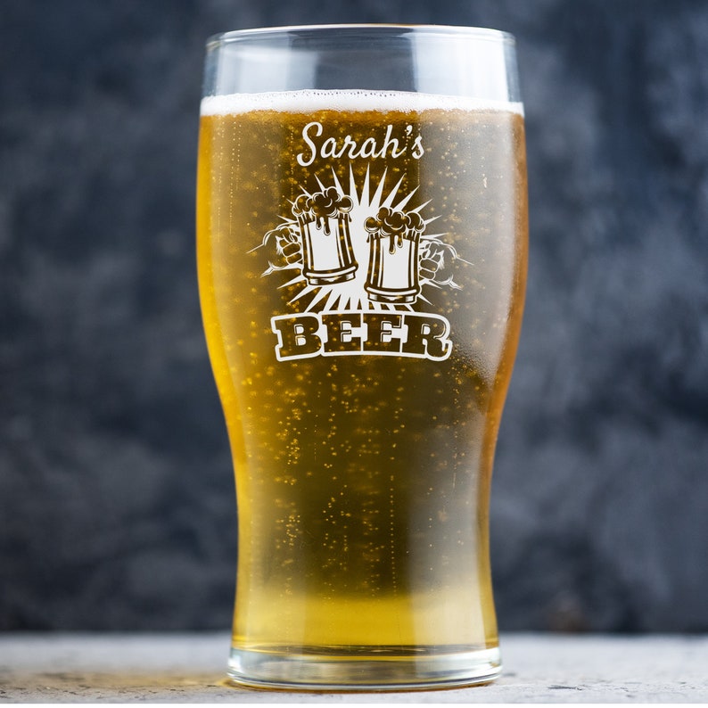 Personalised Beer Glass Custom Beer Glass Engraved Pint Etsy