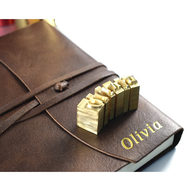 Personalised Embossed Medium Brown Genuine Leather Journal Etsy