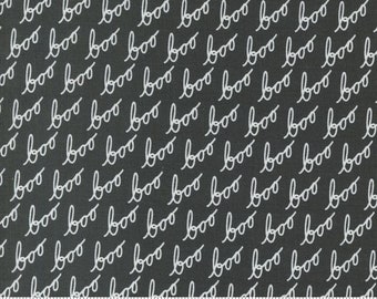 Hey Boo - Boo Text Midnight by Venessa Goertzen with Lella Boutique for Moda, 1/2 yard, 5212 16