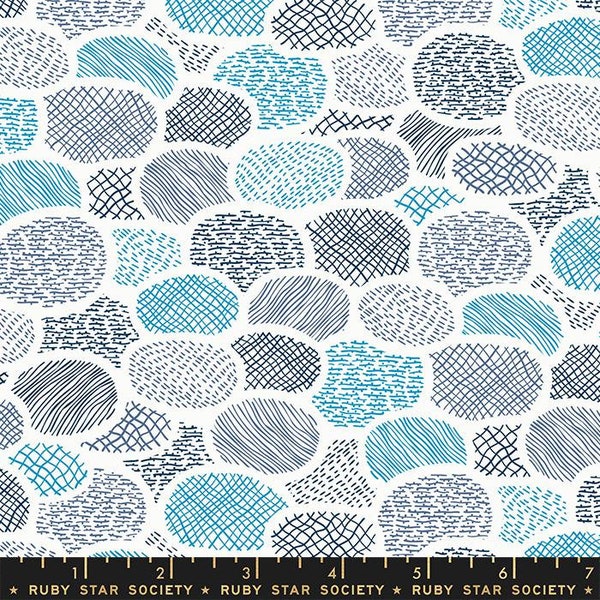 Tarrytown - Ovals Geometric Navy by Kimberly Knight for Ruby Star Society, 1/2 yd, RS3023 14