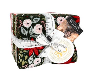 Berry and Pine Fat Quarter Bundle by Lella Boutique for Moda Fabrics, 32 fat quarters(18" x 21",  5240AB