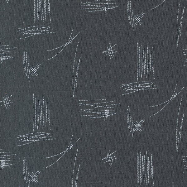 Bluish - Stitches Charcoal by Zen Chic for Moda Fabrics, 1/2 yard, 1822 18