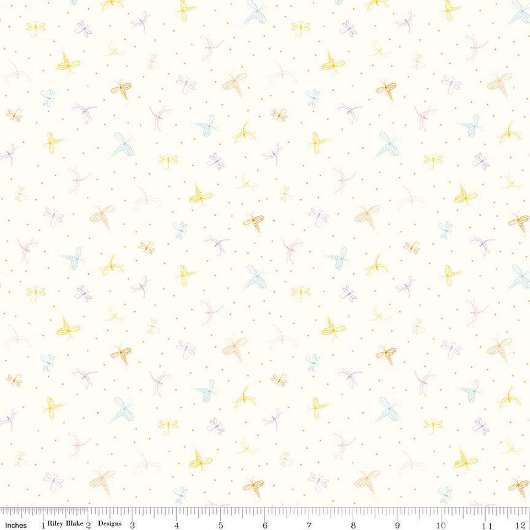 Hush Hush 5 Dashing Dragonflies by Sue Daley for Riley Blake Designs, 1 ...