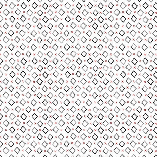 Cocoa Sweet - Diamonds All Over White by Danielle Leone for Wilmington Prints, 1/2 yard, 3017 27676 193