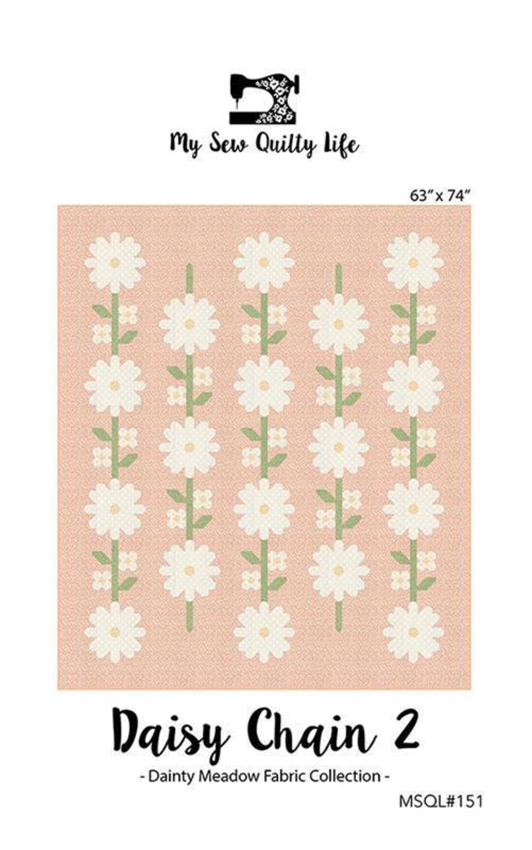 Daisy Chain 2 Quilt Kit - Dainty Meadow by My Sew Quilty Life, 63" X 74 ...