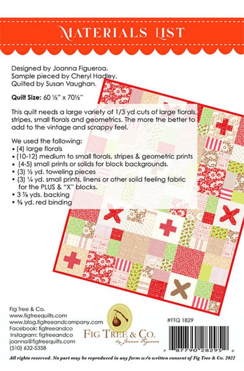Vintage Scrapworks Pattern by Joanna Figueroa for Fig Tree & Co., FT ...