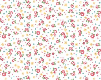 Notting Hill - Floral White, by Amy Smart for Riley Blake Designs, low volume, C10202R-WHIT