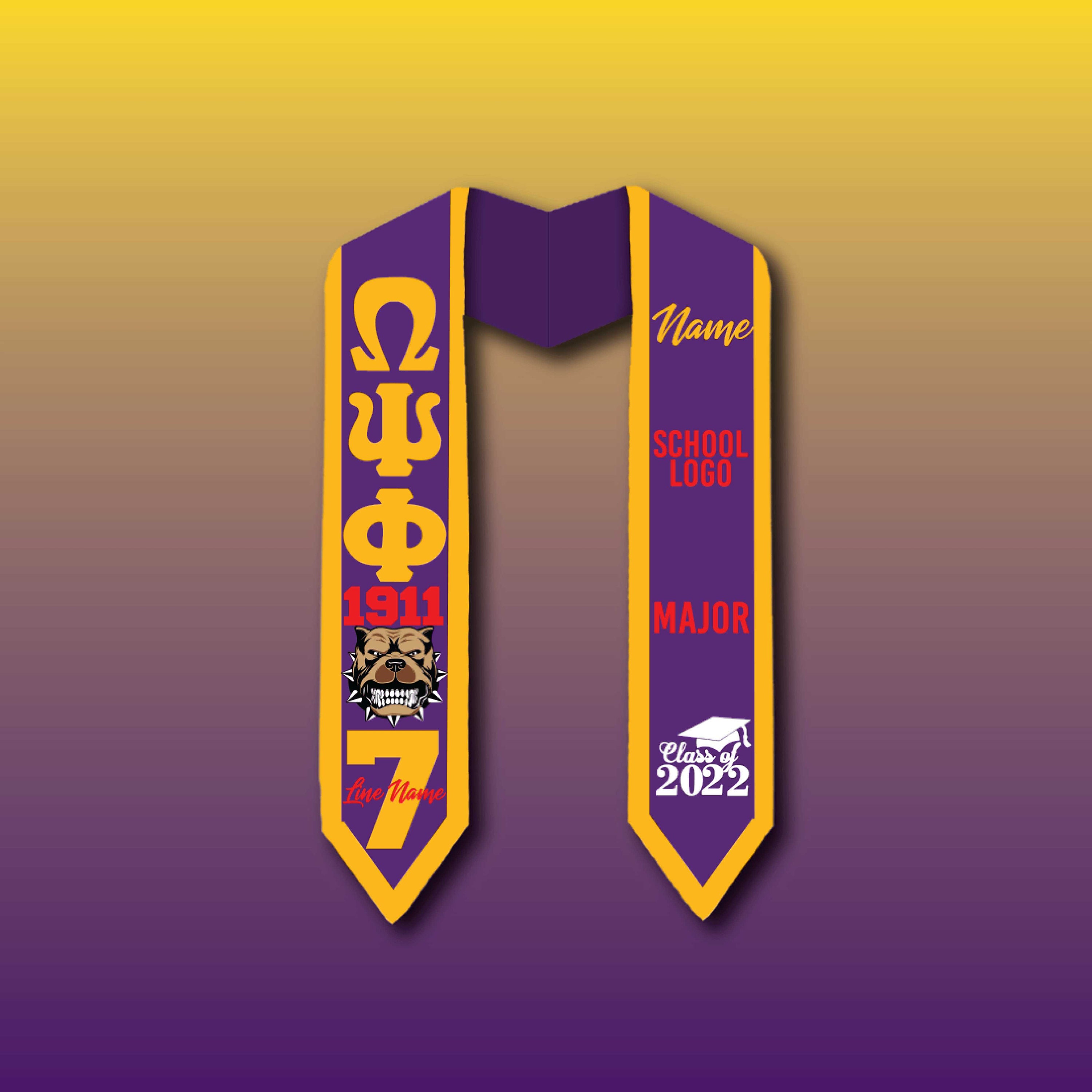 Omega Psi Phi Dawg Stole Etsy