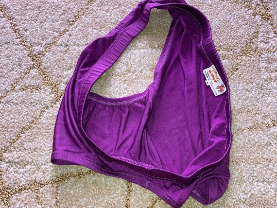 Vintage 1960s Purple Happy 100% silk Bikini Brief… - image 7