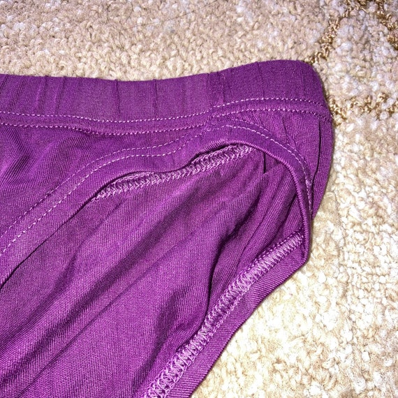 Vintage 1960s Purple Happy 100% silk Bikini Brief… - image 1