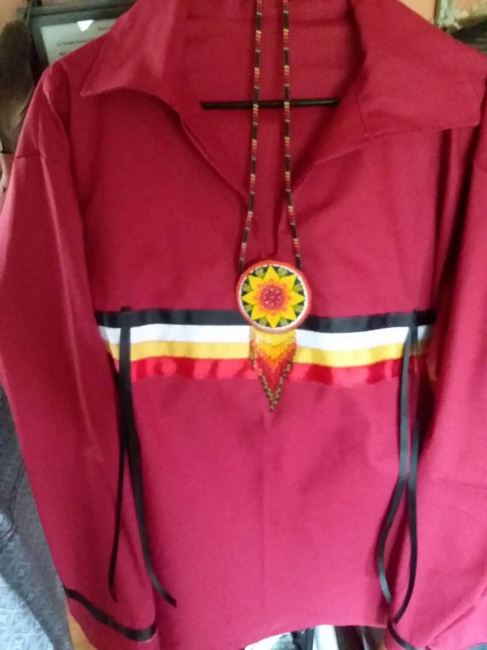 Men's traditional RIBBON SHIRT native Americanstyle in Etsy