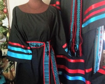 Handwoven Sash Belt, Tribal Style Tie Belt