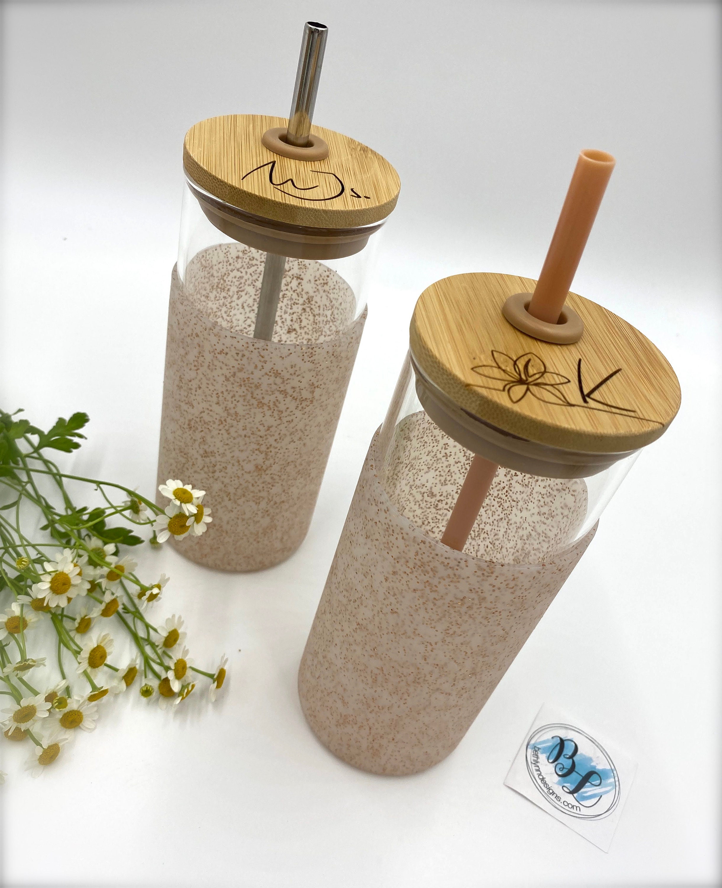 Engraved Customized Glass Tumbler With Bamboo Lid NO Vinyl Etsy UK