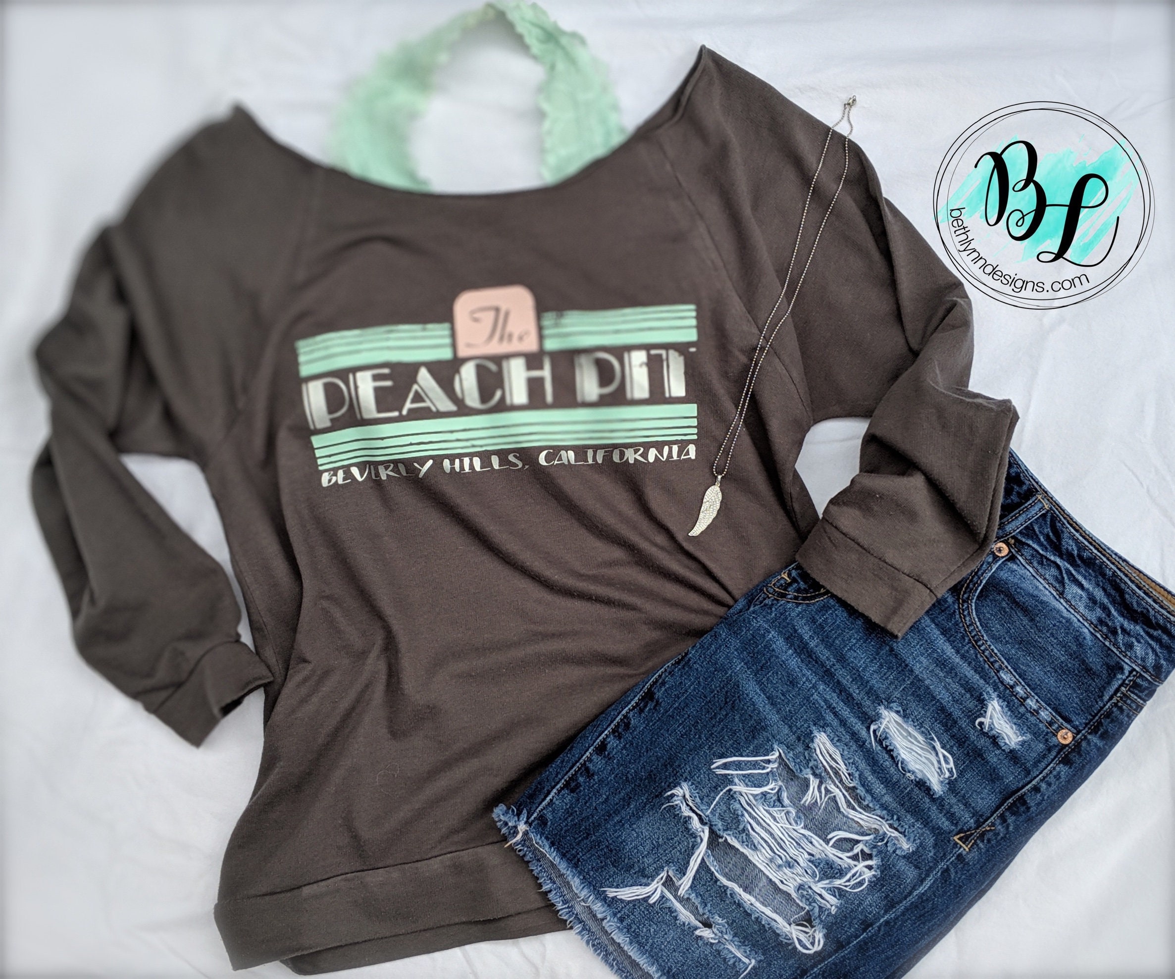 The Peach Pit Raglan Soft Cotton Wide Neck Off Etsy The Peach Pit Raglan Soft Cotton Wide Neck Off Etsy