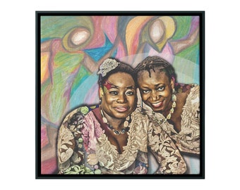 Personalized with Art Framed Canvas Print