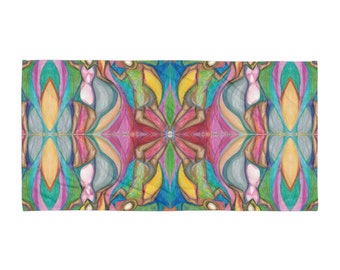 Graphic Print Vibrant Sublimated Towel