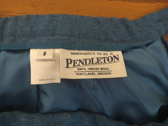 Vintage 1990s Cornflower Blue Pendleton Wool Penc… - image 6