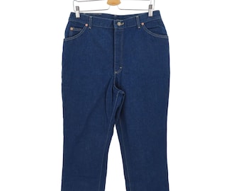 VTG Lee Riders Womens 18 Dark Blue Denim Jeans United Garment Workers Cotton USA