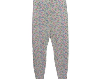 Pantalones de pijama Arctex para niñas, tallas grandes 14-16, con estampado floral, blanco, rosa y azul
