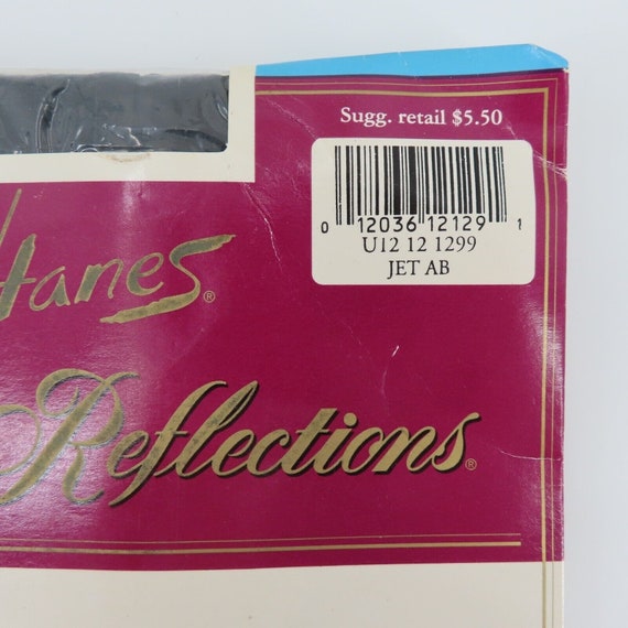Hanes Silk Reflections 717 Size AB Jet Sandalfoot… - image 4