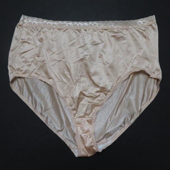 Vintage Hanes Shiny 100% Nylon El Salvador Full Panty Panties Briefs Pink  Size 9