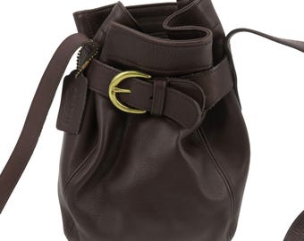 Coach Vintage Belted Pouch Bag 4156 Mahogany With Brass - SOHO