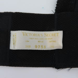 Victorias Secret 34B strapless longline bustier bh korset zwart kant gouden label afbeelding 12