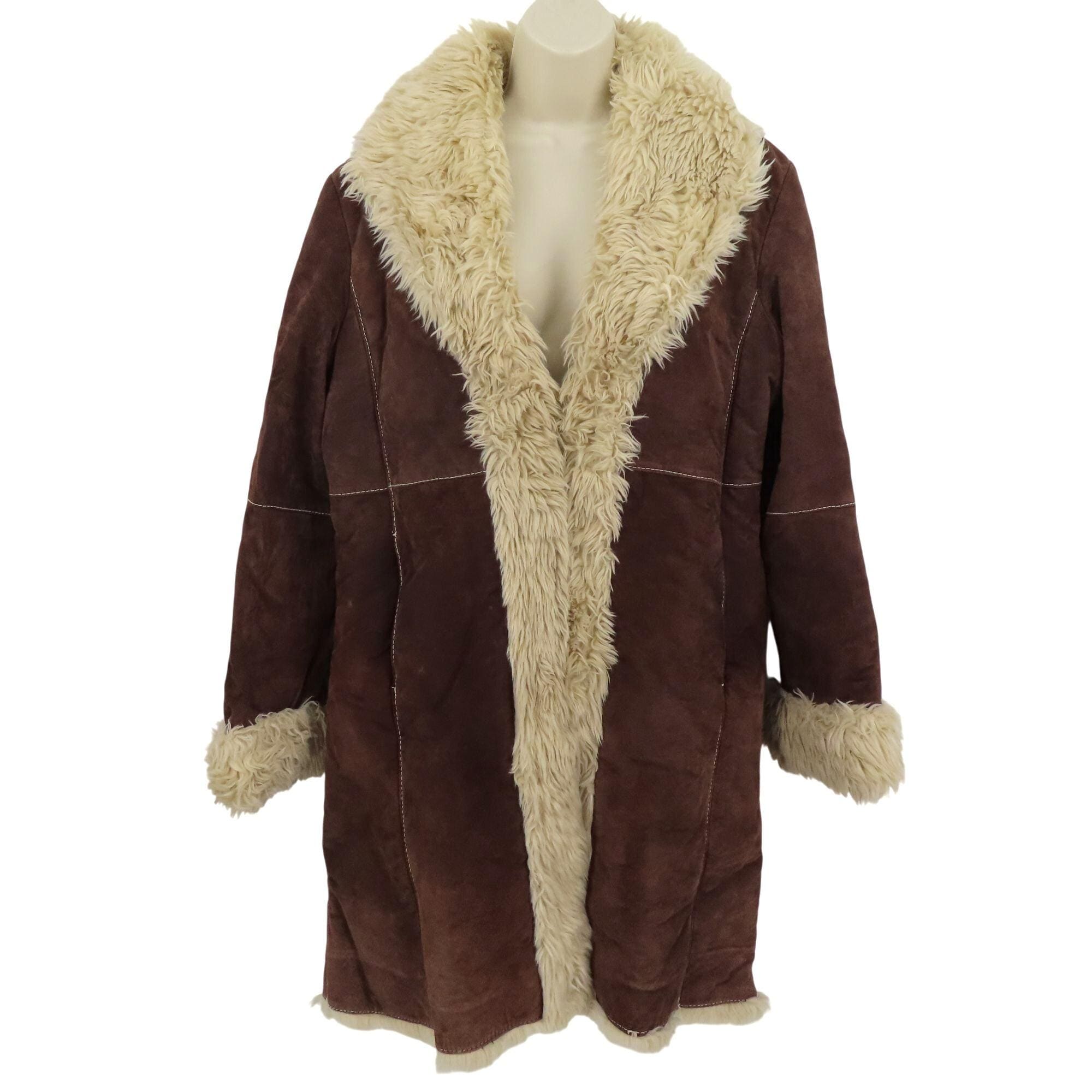 ブラウン ファー風 ポンチョWIL SONS LEATHER Wilsons Leather Fur Coat - Etsy
