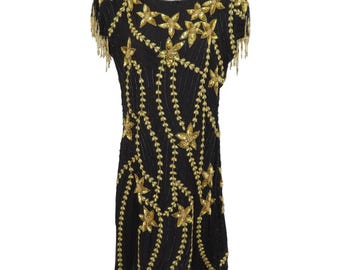 vegas beaded dress Scala 61403 Long Beaded Evening Dress - Red - Cap Sleeve Formal Prom Dress