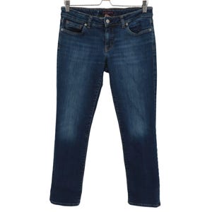 Tommy Hilfiger Women 6 Blue Cotton Blend Denim Jeans Straight Leg Pockets Y2K