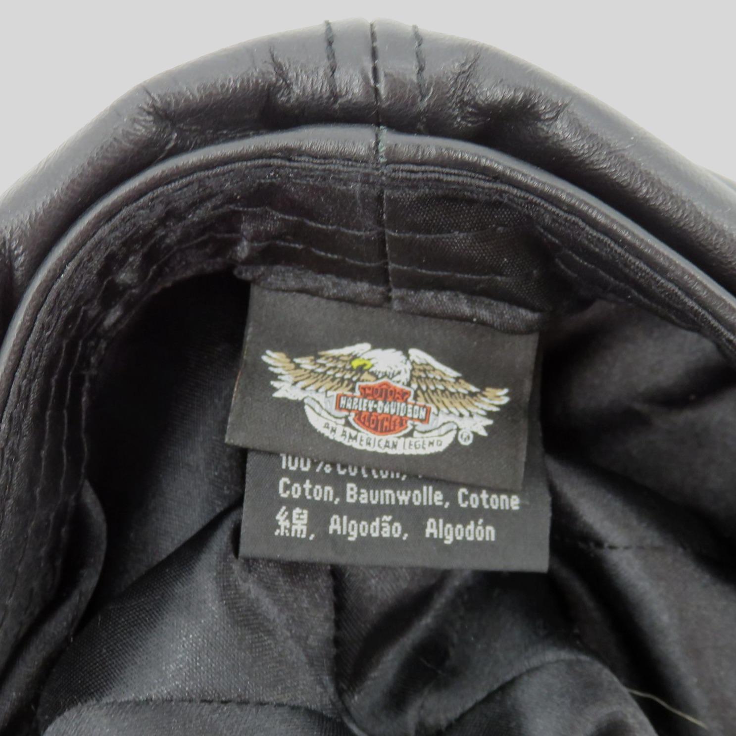 Harley Davidson Adult Large Black Leather Embroidered Lace  display picture 1