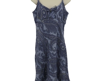 VTG DBY Women 12 Juniors 11 Multicolor Paisley Swirl Keyhole Sundress NEW 1990s