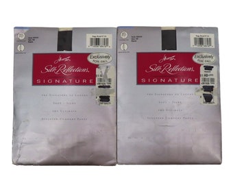 Hanes Silk Reflections Signature 2 Pack Women AB Style 00N39 Raisin 1999 Y2K 90s