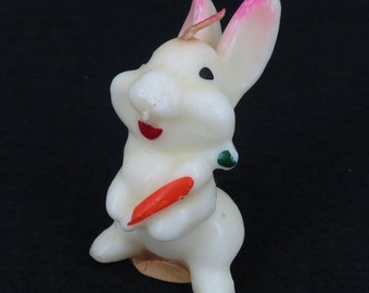 VTG Gurley 1950 Easter Bunny Rabbit Carrot Novelty Candle Made in USA Buffalo NY