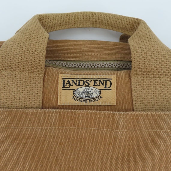 Lands End Square Rigger Tan Canvas Soft Sided Bri… - image 2