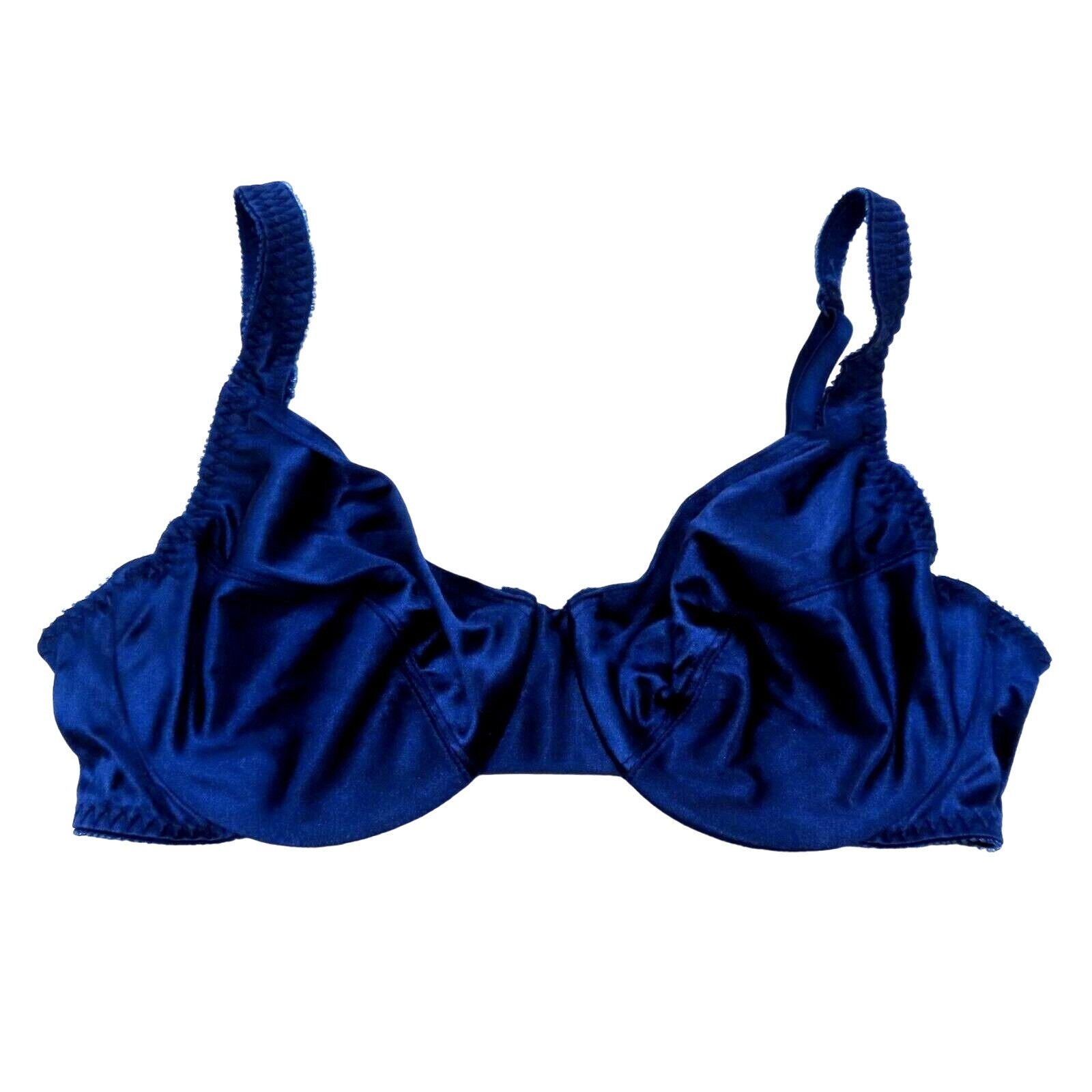 Blue Crossdressing Lingerie Satin Lace Bra for Men. Plus Size and