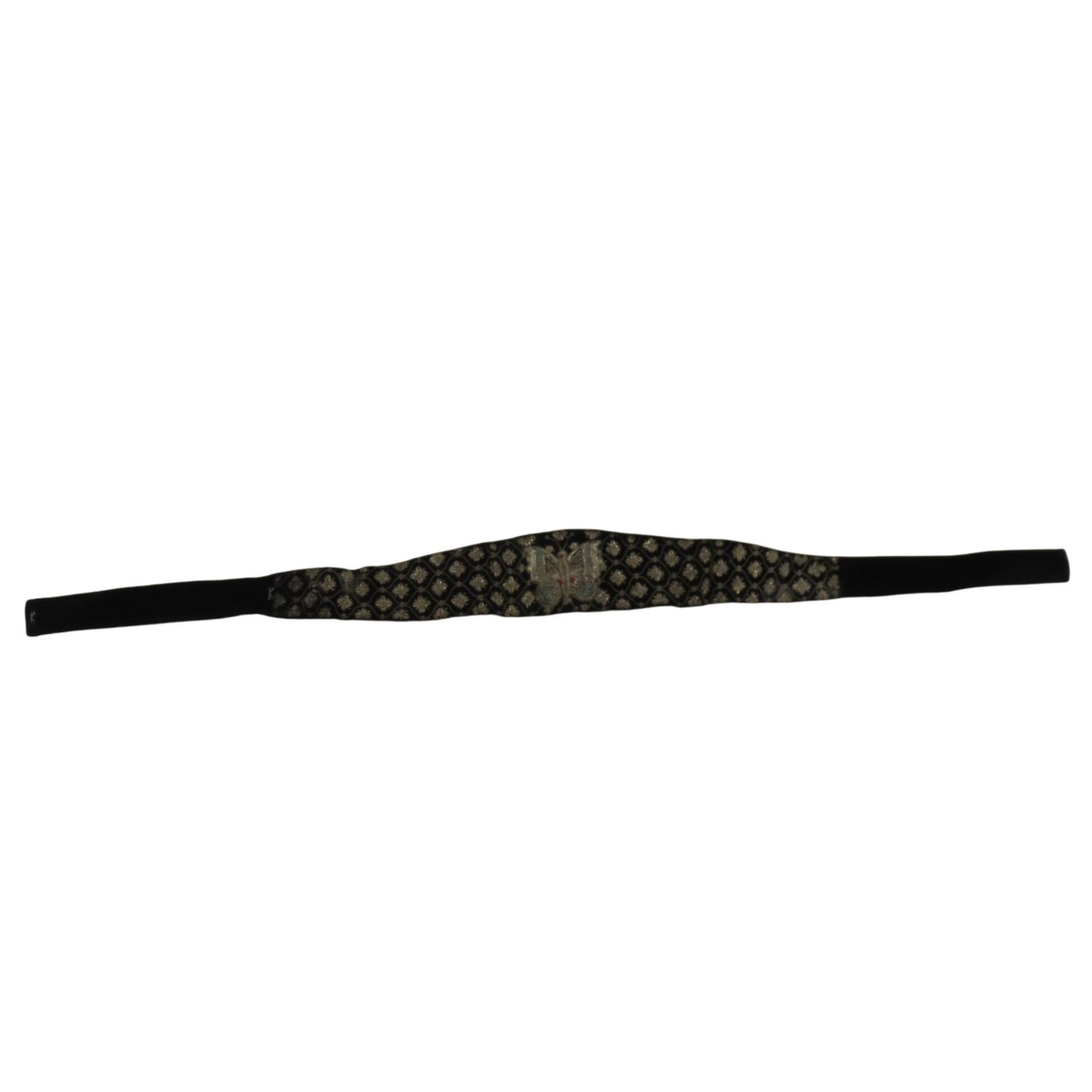 Antique India Metal Wire Embroidered Butterfly Moth Black  display picture 1
