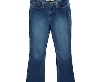 VTG Paris Blues Juniors 7 Raw Hem Waist Low Rise Blue Denim Jeans Y2K 2000s Sexy