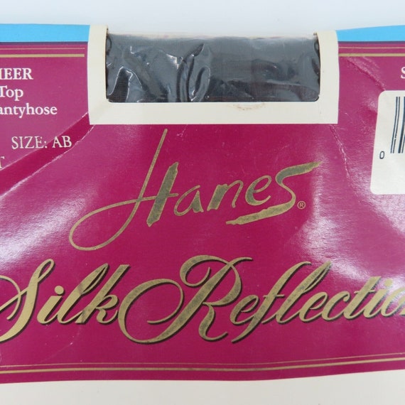 Hanes Silk Reflections 717 Size AB Jet Sandalfoot… - image 2